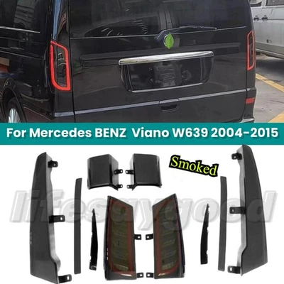 1 Set Smoked Dynamic LED Rear Tail Light For Mercedes Benz Viano Vito W639 04-15 - Image 1 of 4