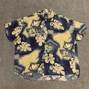 Jams World Mens Shirt Size XXL 2XL Rayon Floral Short Sleeve - Picture 1 of 6