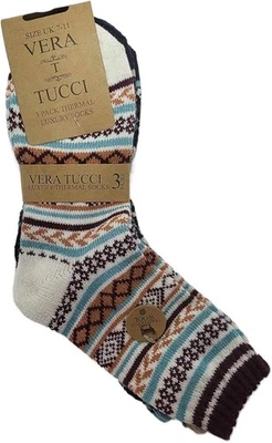 Vera Tucci Men’s Nordic Winter Socks 3 Pack – Warm, Soft & Stylish RMD2403-33 - Image 1 of 4