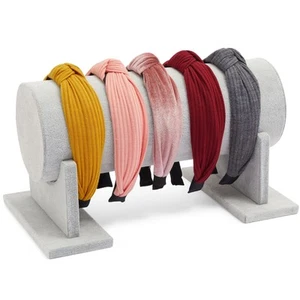 Velvet Headband Holder and Organizer Stand Hair Accessories (Gray) - Picture 1 of 10