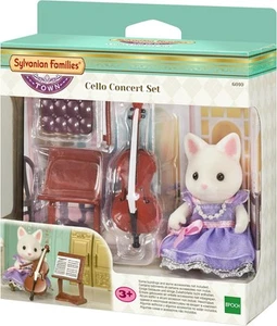 Set RAGAZZA GATTO con VIOLONCELLO Serie Concerto SYLVANIAN FAMILIES Epoch 6010 - Imagen 1 de 3