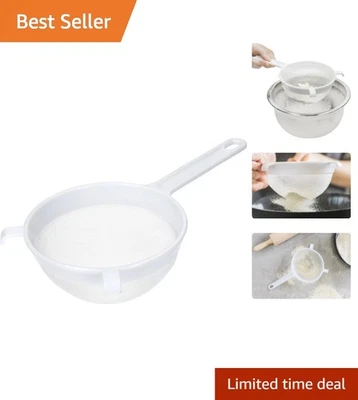 15cm Mesh Strainer - Non-Reactive Plastic Sieve for a Healthy Kitchen Experience - Image 1 of 4