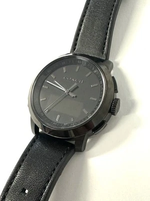 Reloj Coach Bleecker Hombre Negro 45mm Acero Inoxidable Cuero 14602113 SIN CARGADOR Foto 1 de 4