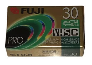 Videocámara Fuji Film Pro VHS-C Premium de alto grado cinta en blanco TC-30 NUEVA - Imagen 1 de 2