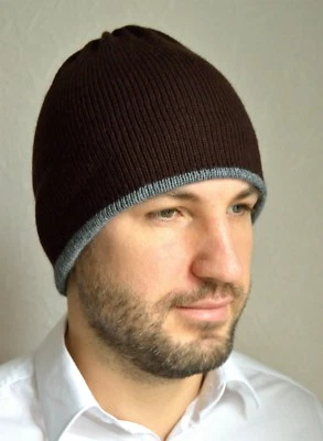 Sombrero de hombre 100% cachemir hecho a mano Foto 1 de 4