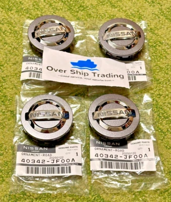 Nissan Genuine GT-R 370Z Juke Maxima Versa Wheel Center Hub Cap 4 Piece Set OEM Foto 1 de 4