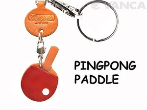 Llavero/dije de cuero 3D hecho a mano de ping pong hecho en Japón #56688 - Imagen 1 de 12