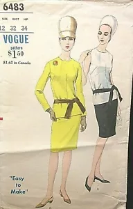 Vogue Pattern 6483 Size-12 - Imagen 1 de 10