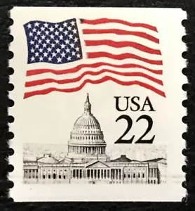 1985 Scott #2115, 22¢, FLAG OVER CAPITOL DOME - Coil Single - Mint NH - - Picture 1 of 1