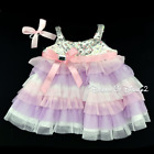 Build-A-Bear PASTEL TIERED TULLE PROM DRESS & BOW, Fancy Vintage Teddy Clothes