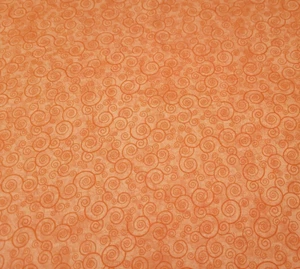 Harmony Cotton BTY Quilting Treasures Orange Scroll Blender - Picture 1 of 3