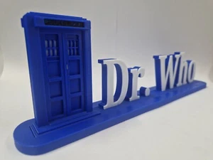 Dr. Who With Phonebox - 3D Shop Display Collection Sign Collectors Display - Picture 1 of 4