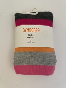 Gymboree Panda Academy Pink Stripe Tights 5 - 7 Years Back To School Fall - NEW - Picture 1 of 3