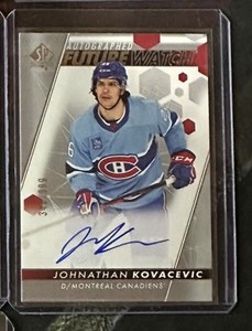 2022-23 SP Authentic Future Watch Auto #168 Johnathan Kovacevic /999 ￼ MONTREAL!