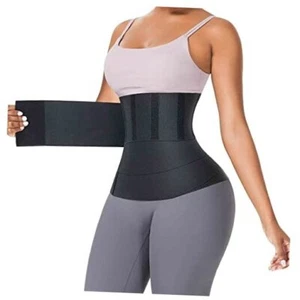 Waist Trainer for Women Sauna Belt Tummy Wrap Plus Size One Size A1-black - Picture 1 of 7