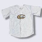 Vintage Charlotte Knights Baseball Jersey Mens 2XL White Striped Minor League