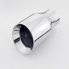 2.5" In Round Angle Cut Dual Wall Ss304 Exhaust Tip 4" Outlet Straight Tailpipe