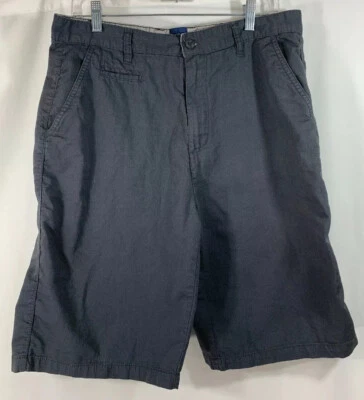 Pantalones Cortos de Golf NAT NAST Informales Frente Plano 100% Algodón Gris Carbón Rayas 33" Foto 1 de 3