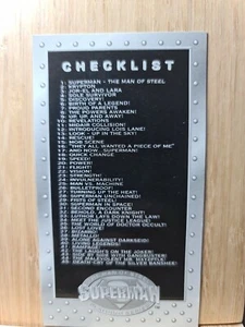 Superman The Man of Steel Platinum Series🏆 1994 Skybox #90 Card 🏆CHECKLIST - Picture 1 of 2