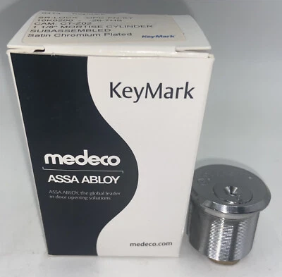 Medeco SR-Lock 10K0200 26-7HS CT-Z02 1 1/8” Mortise Cylinder Chrome Locksmith - Image 1 of 4