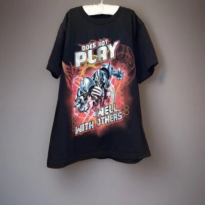 Camiseta Transformers The Last Knight Jóvenes Niños Talla XL 14-16 Negra Manga Corta Foto 1 de 4