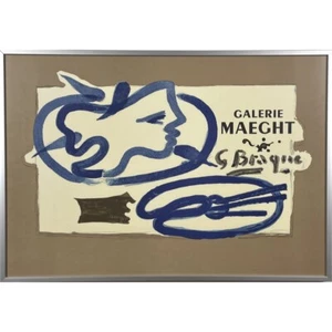 Georges Braque - Vintage ‘Profil à la Palette’ 7 Color Lithograph, Framed - Picture 1 of 3