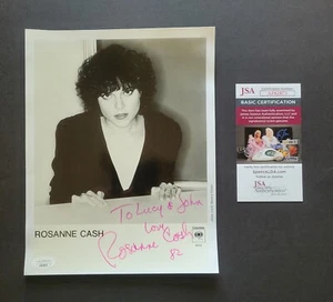 Foto de colección firmada por Rosanne Cash 1982 Columbia Records autenticada por Jsa - Imagen 1 de 3
