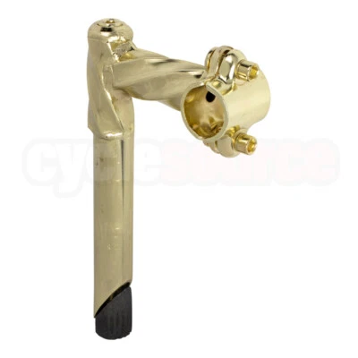 OG Lowrider Bicycle Bike Square Twisted 2-Screw 22.2mm Stem Gold​ - Image 1 of 3