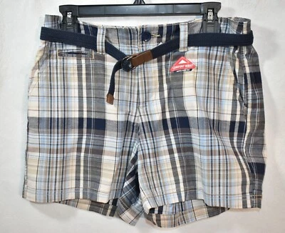 Pantalones cortos a cuadros St. Johns Bay talla 10 cinturón a juego a cuadros para mujer Foto 1 de 4