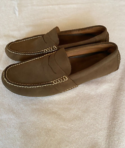 Polo Ralph Lauren Penny Loafer Driving Moccasin Men's 11 D Suede Leather Olive