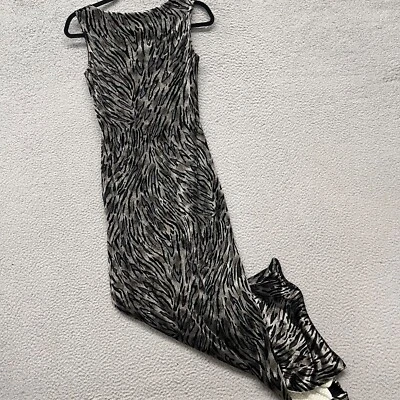 Y2K Whimsygoth платье женщин 4 серый бархат Tiger полоски выгорания блестками Reggio - Изображение 1 из 4