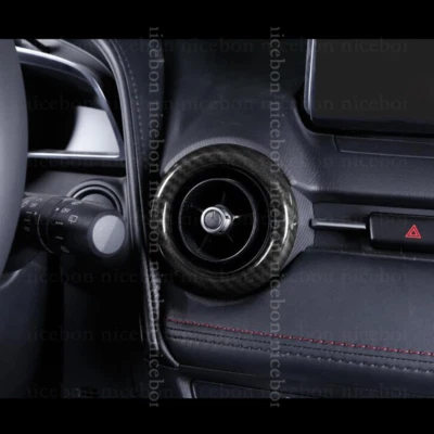 Ajuste para MAZDA CX-3 CX3 fibra de carbono color tablero ventilación aire cubierta envolvente Foto 1 de 4