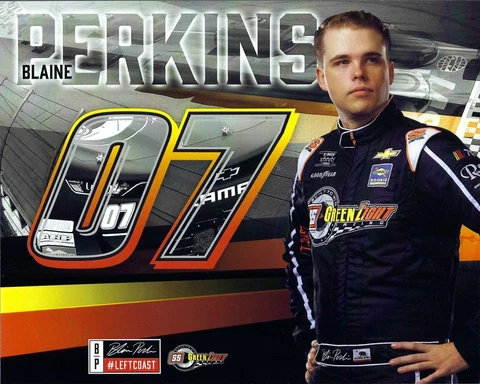 2023 BLAINE PERKINS SS GREEN LIGHT RACING #07 NASCAR XFINITY SERIES POSTCARD Cover