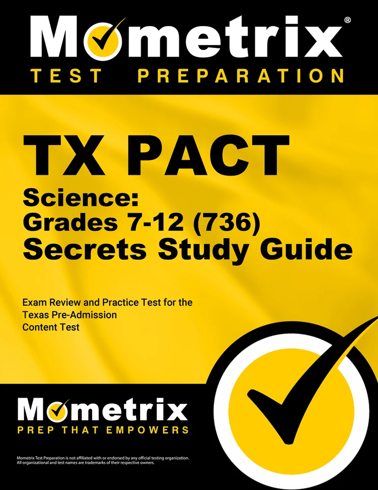 TX PACT Science: Grades 7-12 (736) Secrets Study Guide - Image 1 of 1