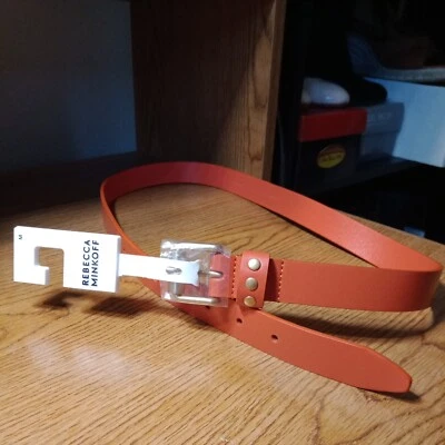 Cinturón de cuero naranja Rebecca Minkoff talla M nuevo con etiquetas Foto 1 de 4