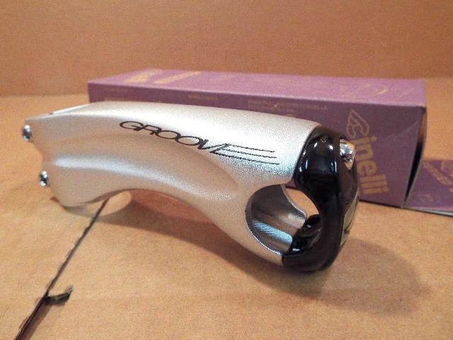 NOS Cinelli Groove Stem...Silver w/Black Clamp (110mm x 26.0mm)...No Dust Cover - Image 1 of 1