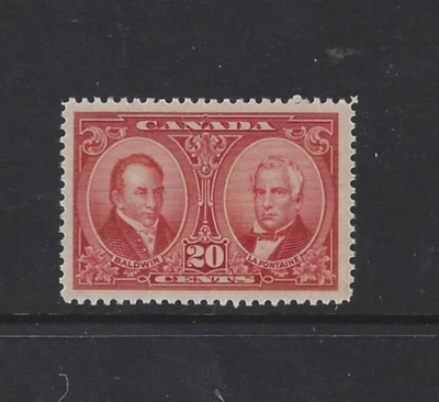 Canada 1927 Baldwin & Lafontaine 20c Carmine FVF MNH $60 - Image 1 of 2