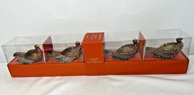 Juego de 4 servilletas de pavo Williams Sonoma Cloisonne Foto 1 de 4