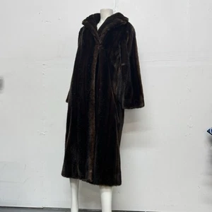Vintage Ralph Lauren Petite Women’s Acrylic Fur Long Coat  Size PS  Made in USA - Picture 1 of 8