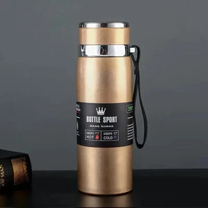 Gold - 1000ML - 1000ml Thermal wasser flasche Thermoskanne Vakuum flasche Dop... - Bild 1 von 6