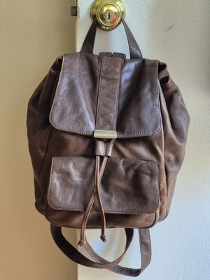 Vintage 80s Kenneth Cole New York Soft Brown Leather Women's Backpack  - Image 1 of 4