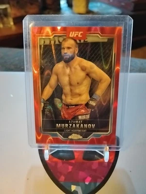 2025 Topps Chrome UFC Azamat Murzakanov Red Wave 9/10 No 168 - Image 1 of 2