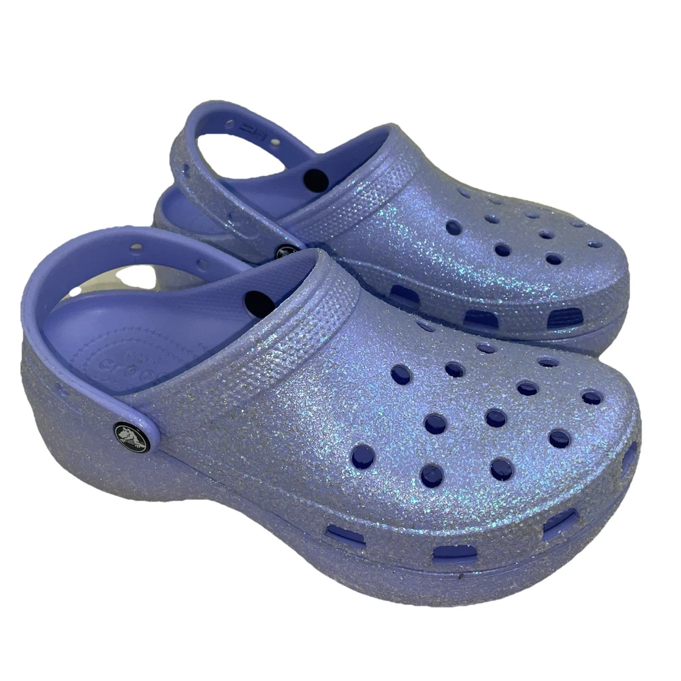 Crocs платформе классический Bae сабо туфли сиреневый блеск светло-фиолетовый женщин 9 - Изображение 1 из 4