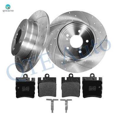 6 R 290 Drilled Brake Rotors-D873 7748 Brake Pad To 1996-2002 Mercedes-Benz E320 - Image 1 of 4