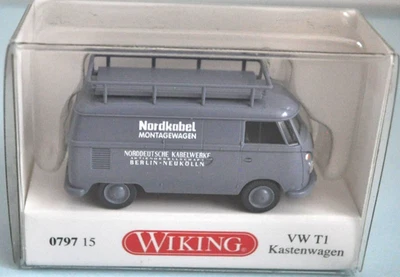 Wiking 0797-15 VW T1 furgoneta furgoneta con estante de techo ("cable norte") - NUEVO COMO NUEVO con CAJA Foto 1 de 4