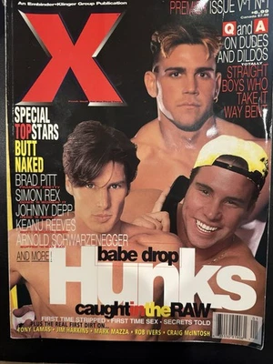 X Magazine Premier Issue Vol 1 No. 1 Gay Interest Hunks Magazine - Image 1 of 3
