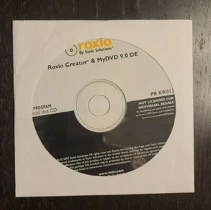 ROXIO CREATOR, & My DVD 9.0 DE PROGRAM mint sealed - Picture 1 of 1