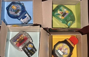 Lot of Collectable Vintage 2002 Burger King The Simpsons Talking Watch Set of 4 - Picture 1 of 7
