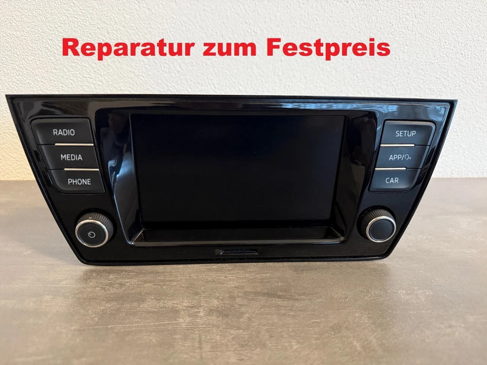 *** Display Reparatur VW Skoda T-Roc Polo Fabia Autoradio Audio System MIB2 *** - Bild 1 von 1