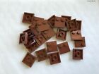 Lego-new #33909-reddish Brown Tile Modified 2 X 2 W/ Studs On Edge-25 Pieces